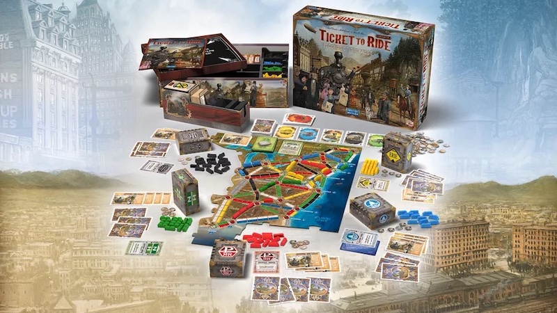 Le matériel du jeu Les Aventuriers du Rail : Légendes de l'ouest